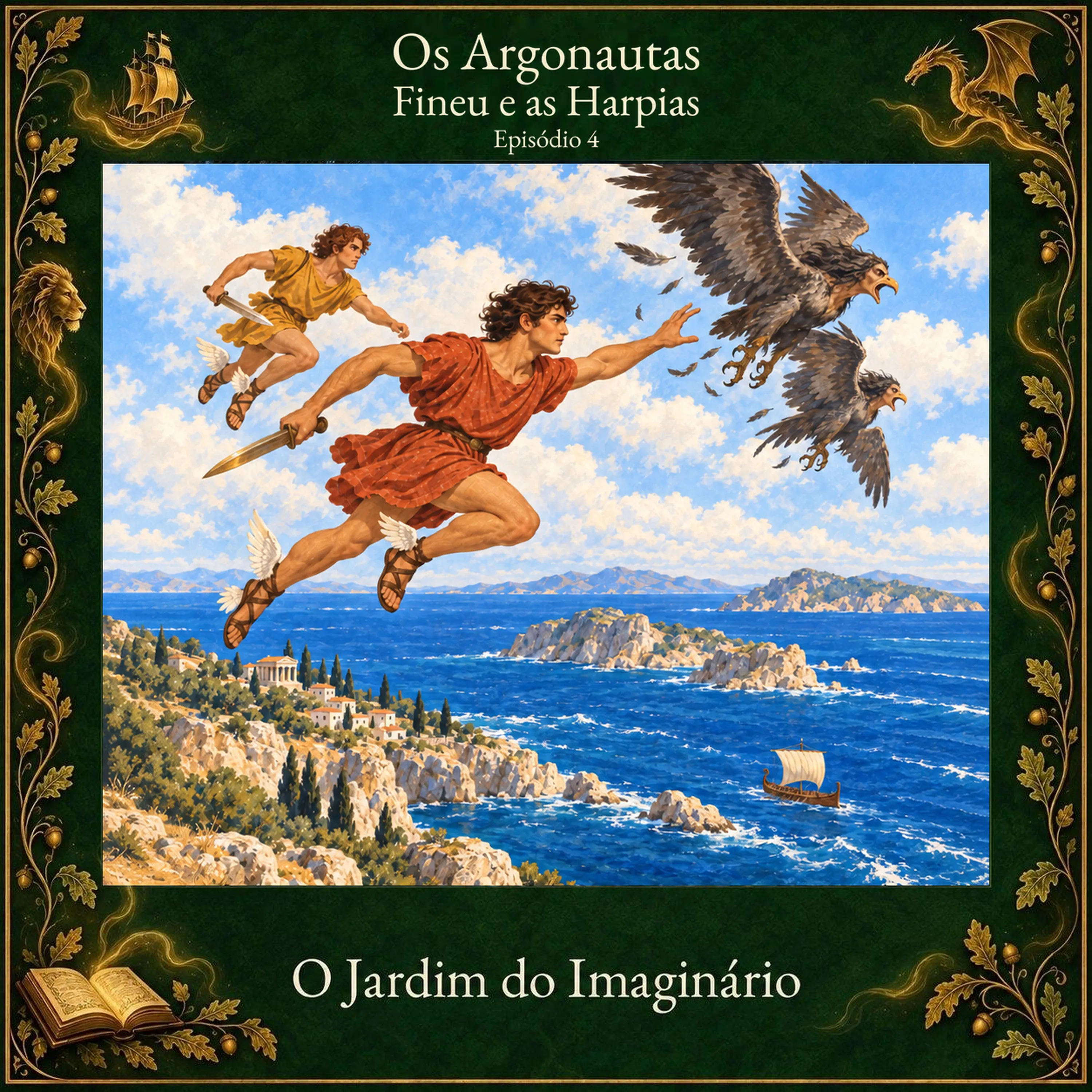 Ilustração de Fineu e as Harpias