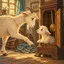 Ilustração de O Lobo e os Sete Cabritinhos
