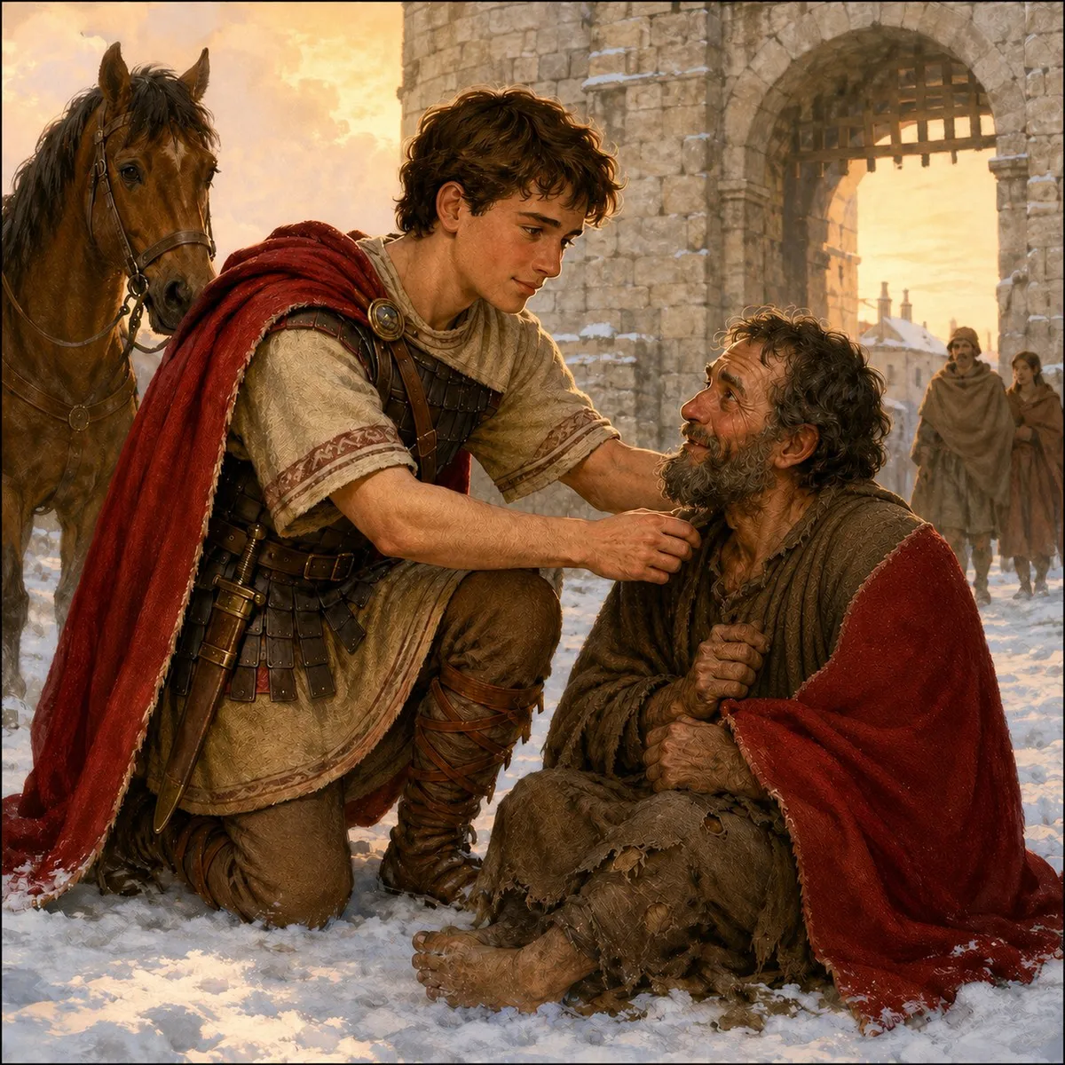 Ilustração de São Martinho e o Manto
